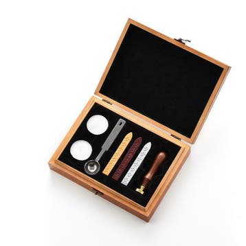 Houten Lakstempel Cadeau Set - Leuk voor baby- of trouwkaart, Hobby en Vrije tijd, Stempelen, Verzenden, Nieuw, Overige typen