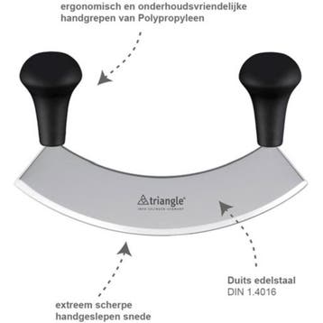 Triangle Wiegemes 23cm – Haarscherp & Stijlvol (Keukengere, Ophalen of Verzenden, Nieuw