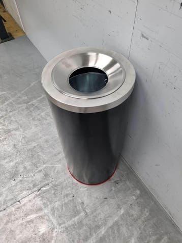 RVS Combisteel Prullenbak afvalbak vlamdover 35 ltr Horeca, Ophalen of Verzenden, Nieuw zonder verpakking