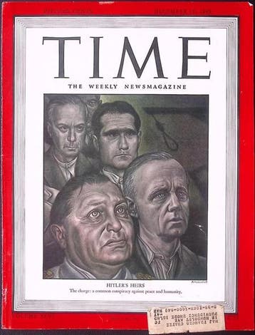 Cover Time Magazine1945 met de heren van hitler, Verzamelen, Militaria | Tweede Wereldoorlog, Verzenden