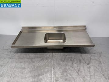 RVS Aanvoerblad met spoelbak 170,5 x 72 cm Horeca, Ophalen of Verzenden, Gebruikt
