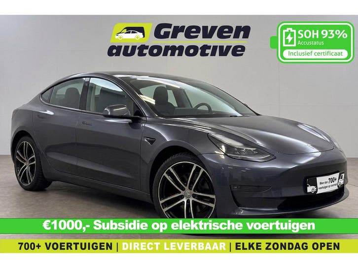 Tesla Model 3 Long Range AWD 75 kWh  Snelladen  SOH 93%, Auto's, Tesla, Te koop, Automaat, Elektrisch, Zilver of Grijs, Verzenden