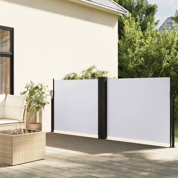 vidaXL Windscherm uittrekbaar 140x1200 cm wit, Tuin en Terras, Verzenden, Nieuw