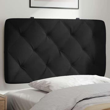 vidaXL Hoofdbordkussen 80 cm fluweel zwart, Verzenden, Nieuw, Zwart, Stof