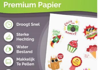 34 Matte Vinyl Stickervellen A4 Hoogwaardig Stickerpapier, Ophalen of Verzenden, Zo goed als nieuw, AgoDeo