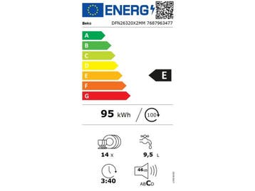Beko DFN26320X2MM - Vaatwasser 60cm - Refurbished -, Witgoed en Apparatuur, Vaatwasmachines, Verzenden, Zo goed als nieuw
