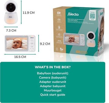 Alecto Babyfoon met Camera - Pro Collection - HD Camera - Gr, Verzenden, Zo goed als nieuw