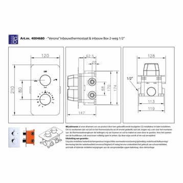 Regendoucheset Best Design Verona M200 Inbouw Met Inbouwbox, Ophalen of Verzenden, Nieuw