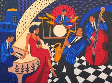 Adri Q - XL - Noche de Jazz en Rojo y Azul