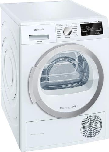 Siemens Wt45w490 - Warmtepompdroger - 8 kg - autoDry - 64 dB, Ophalen of Verzenden, Zo goed als nieuw, Voorlader, 85 tot 90 cm