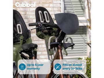 Qibbel Air - Fietsstoeltje - Stuurpenbevestiging - Zwart, Verzenden, Nieuw, Qibbel