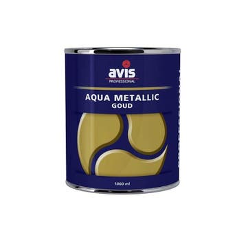 Avis Aqua Metallic Goud 1 liter, Ophalen of Verzenden, Nieuw