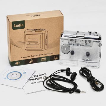 Transparante Cassette Speler & MP3 Converter - Digitale Muzi, Verzenden
