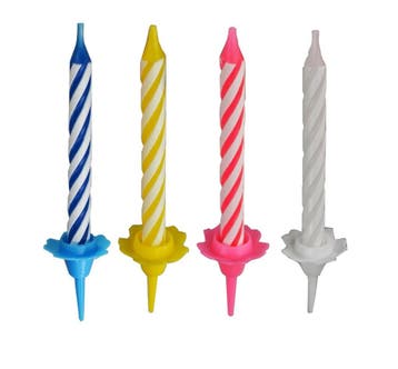 Taartkaarsjes met houder 324st. Gekleurd, Hobby en Vrije tijd, Taarten en Cupcakes maken, Verzenden, Nieuw