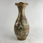 Satsuma keramische vaas – samurai-ornament - Keramiek, Goud