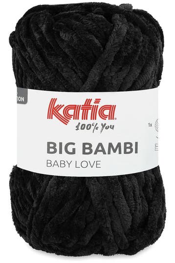 Katia Big Bambi - 109 zwart - XXL Chenille Garen, Ophalen of Verzenden, Nieuw