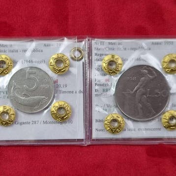 Italië. Republic. 5 - 50 Lire 1956-1958
