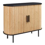 Commode Tvedestrand dressoir 100x40x80 cm zwart en naturel [, Verzenden, Nieuw