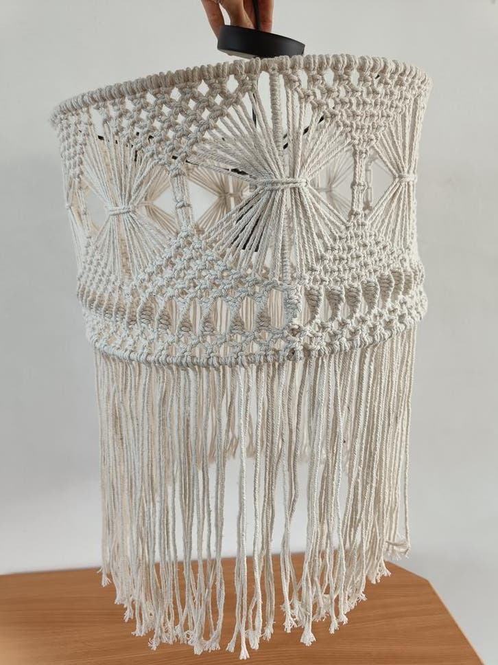 Riverdale Boheemse Hanglamp Wit 43 cm, Huis en Inrichting, Lampen | Hanglampen, Minder dan 50 cm, Nieuw, Ophalen of Verzenden