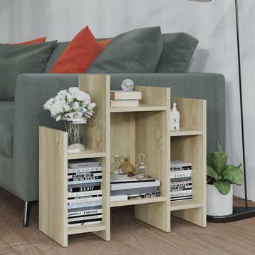 vidaXL Bijzetkast 60x26x60 cm bewerkt hout sonoma, Verzenden, Nieuw, Overige houtsoorten, Minder dan 100 cm