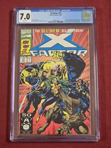 X-Factor #71 - First appearanec of New Team - 1 Graded comic, Boeken, Nieuw