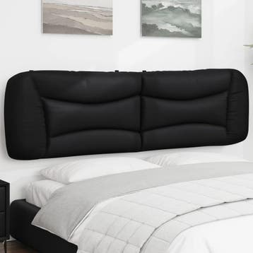 vidaXL Hoofdbordkussen Hvar 183 cm kunstleer zwart, Verzenden, Nieuw, Zwart, Overige materialen