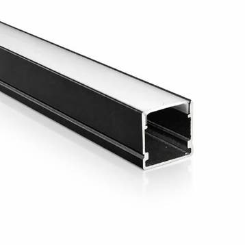 LED Strip Profiel Opbouw | 3 Meter uit één stuk | Zwart | D, Ophalen of Verzenden, Nieuw