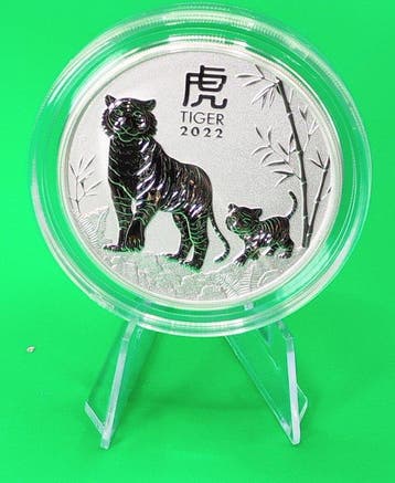 Australië. 2 Dollars 2022 Year of the Tiger 2 Oz (Zonder