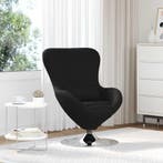 vidaXL Eivormige stoel Zwart 63 x 73 x 90 cm Stof, Huis en Inrichting, Fauteuils, Verzenden, Nieuw