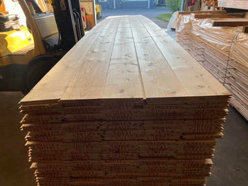 Vuren planken mes en groef blank en gegrond - 20x200mm, Doe-het-zelf en Verbouw, Hout en Planken, Minder dan 25 mm, Nieuw, Ophalen of Verzenden