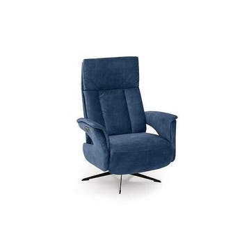 Relaxfauteuil Haarlo - relaxfauteuils - Blauw, Nieuw, Blauw, Stof
