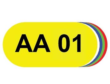 Dot Marking Ovaal – Bedrukt met tekst en/of barcode - Rood -, Verzenden