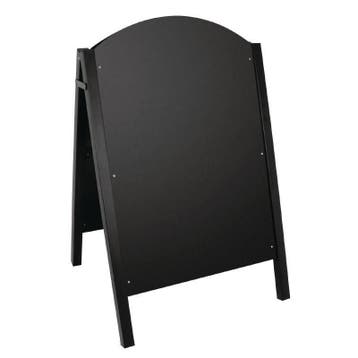 Stoepbord Zwart met Metalen Frame | 66x67x(H)103cm, Verzenden, Nieuw in verpakking