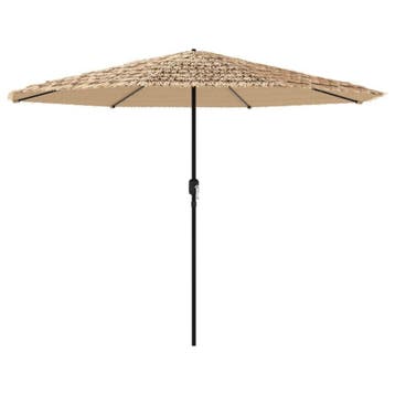 Parasol Bruin | Tweedekansje | OP=OP, Ophalen of Verzenden, Zo goed als nieuw, 3 tot 4 meter, Stokparasol