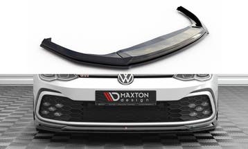 Voorspoiler V.6 Volkswagen Golf 8 GTI Maxton Glans Zwart, Ophalen of Verzenden, Nieuw