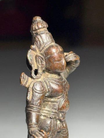 sculptuur, South Indian Bronze Figure of Rama as an Archer –