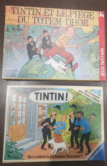 Tintin - 2 Game - Jeux Nathan et Ravensburger, Nieuw