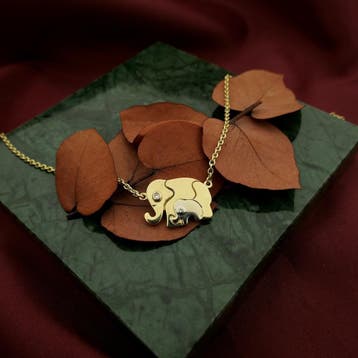 Bicolor gouden ketting met vaste hanger en diamanten; 0,0..., Sieraden, Tassen en Uiterlijk, Gebruikt, Ophalen of Verzenden, Met edelsteen