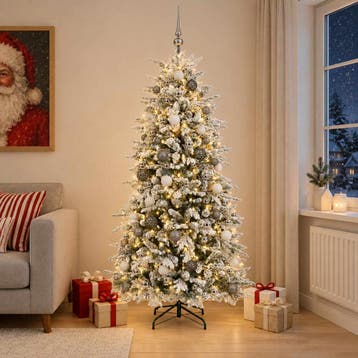 vidaXL Kunstkerstboom met Ballen 180 cm 300 LEDs Warmwit PE, Verzenden, Nieuw