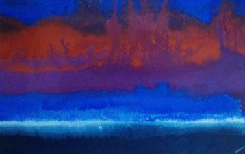 Jose Telmo Lodeiro (1930-1996) - Atardecer en las Islas Cíes