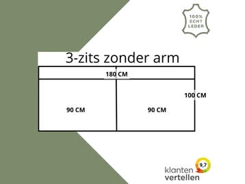 Leren elementenbank Match - element 3 zits zonder arm, Industrieel, Modern, Scandinavisch, 150 tot 200 cm, Nieuw, Ophalen of Verzenden