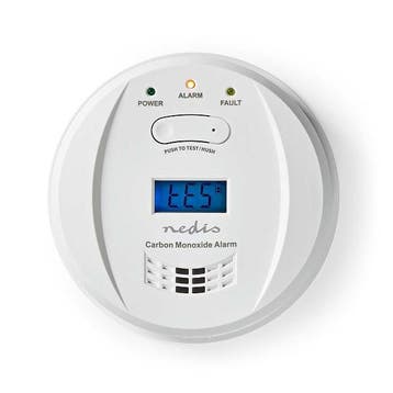 Koolmonoxidemelder | Nedis (10 jaar sensor, 5 jaar batterij), Verzenden, Nieuw