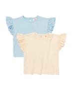 HEMA Baby T-shirts jersey - 2 stuks blauw, Verzenden, Nieuw