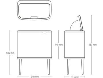 Brabantia Bo Touch Bin - Prullenbak - 36 liter - Soft-touch, Verzenden, Zo goed als nieuw