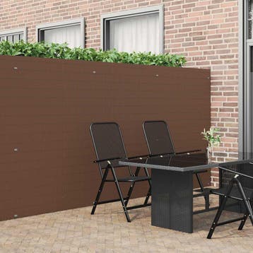 vidaXL Tuinhek Dubbelzijdig Bruin 1,8x5 m PVC, Verzenden, Nieuw, Kunststof