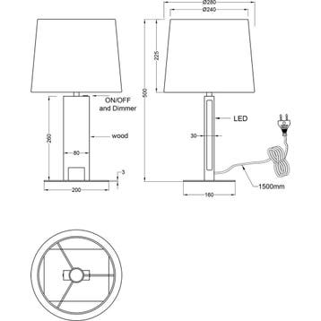 LED Tafellamp - Tafelverlichting - Trion Hula - E27 Fitting, Ophalen of Verzenden, Nieuw, Metaal, Overige fittingen