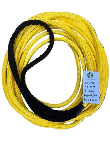 Hawk-line HMPE Meerlijn Sleep touw 20MTR 24MM 1 Bekleed O..., Verzenden, Nieuw