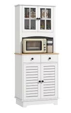 Hoge Keukenkast 170 cm – Glazen Deuren, Planken &amp; Lades, Huis en Inrichting, Keuken | Keukenelementen, Verzenden, Nieuw