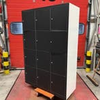 (MDK-107234) 3-koloms lockerkast met 12 deurtjes, Ophalen of Verzenden, Gebruikt