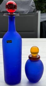 Flasche + Stössel mit Etikett und Flakon + Stössel - Franco